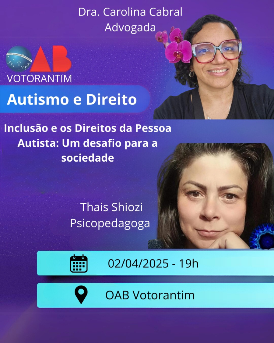 Palestra em Votorantim discute inclusão e direitos das pessoas autistas